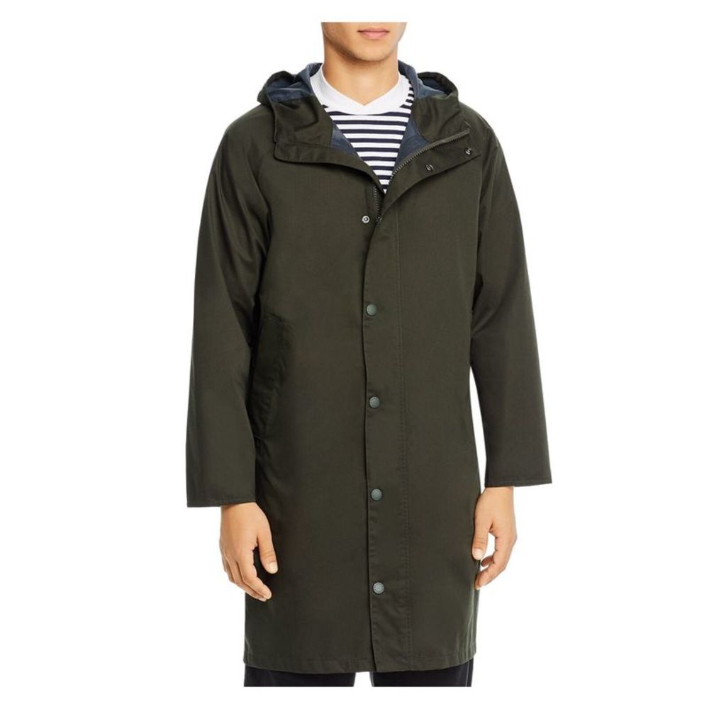 BARBOUR Mens White Label Green Trench Jacket 36